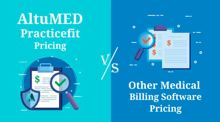 Image illustrating the comparison of AltuMED PractideFit and other Medical Billing Softwares