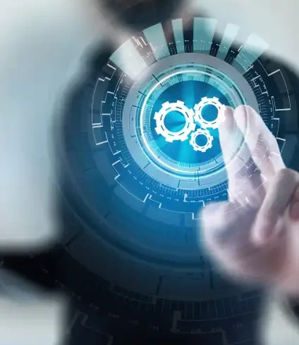 Flexible-Solutions-That-Expand-Your-Margins A suited man activating a button on a modern digital interface, showcasing a professional engagement with technology Flexible Solutions That Expand Your Margins